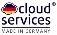 Cloud-Dienste hergestellt in Deutschland Logo