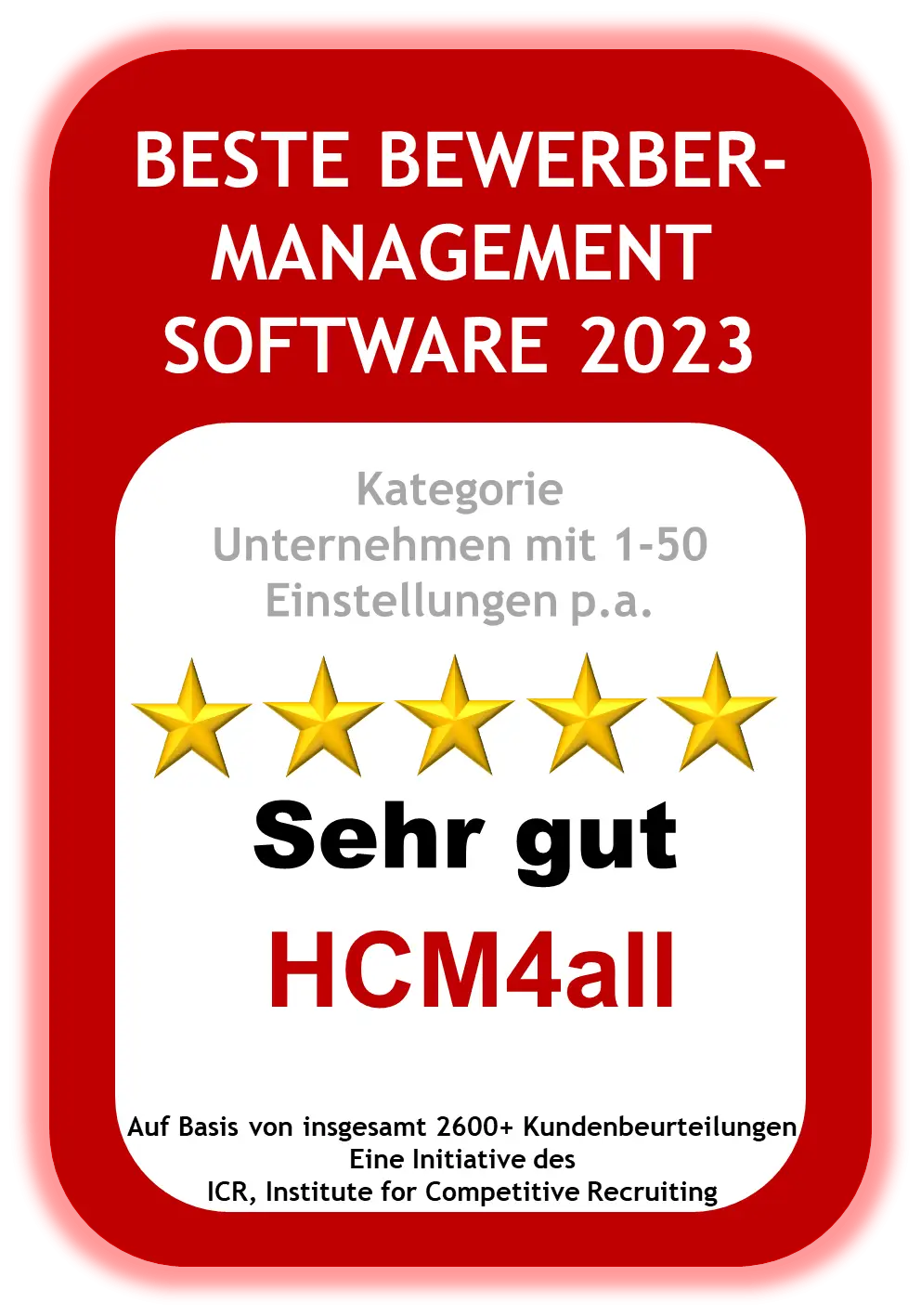 Auszeichnung als beste Bewerber-Management-Software 2023