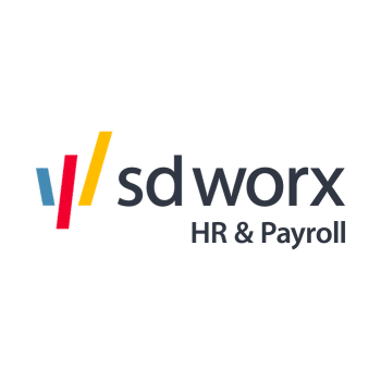 SD Worx logo with HR and Payroll text.