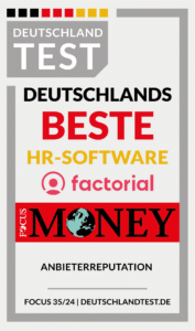 Deutschlands beste HR-Software Auszeichnung 2024