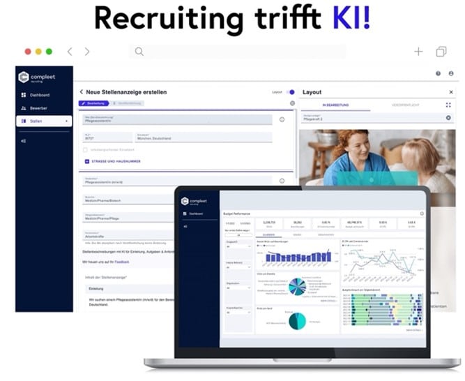 Arbeitsmanagement-Software-UI Übersicht und mobile App