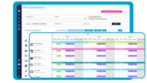 Planungsübersicht mit Personaleinsatzplanung
