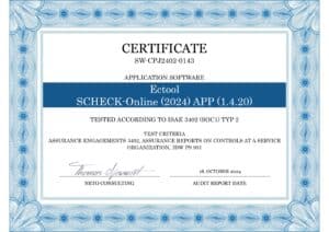 Certification for application software Ectool 2024.