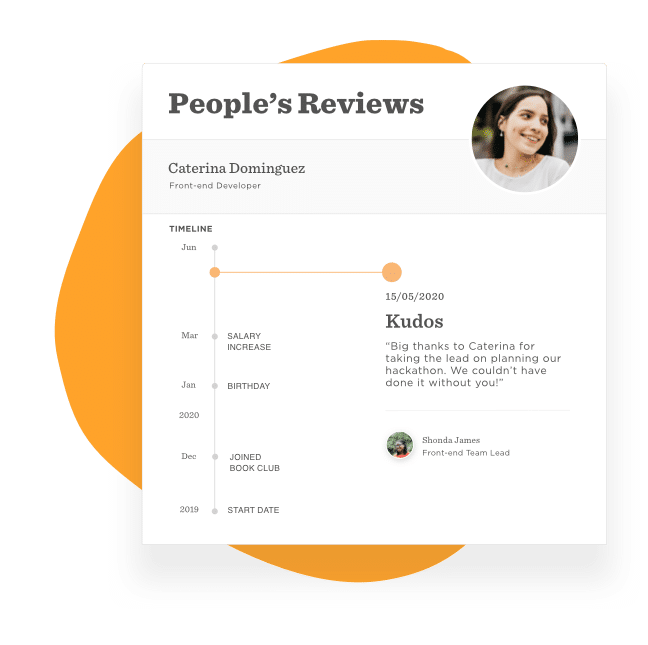 Employee review timeline and feedback