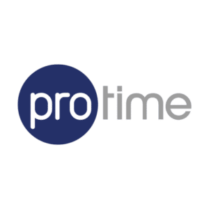 Protime-Logo in Blau und Grau