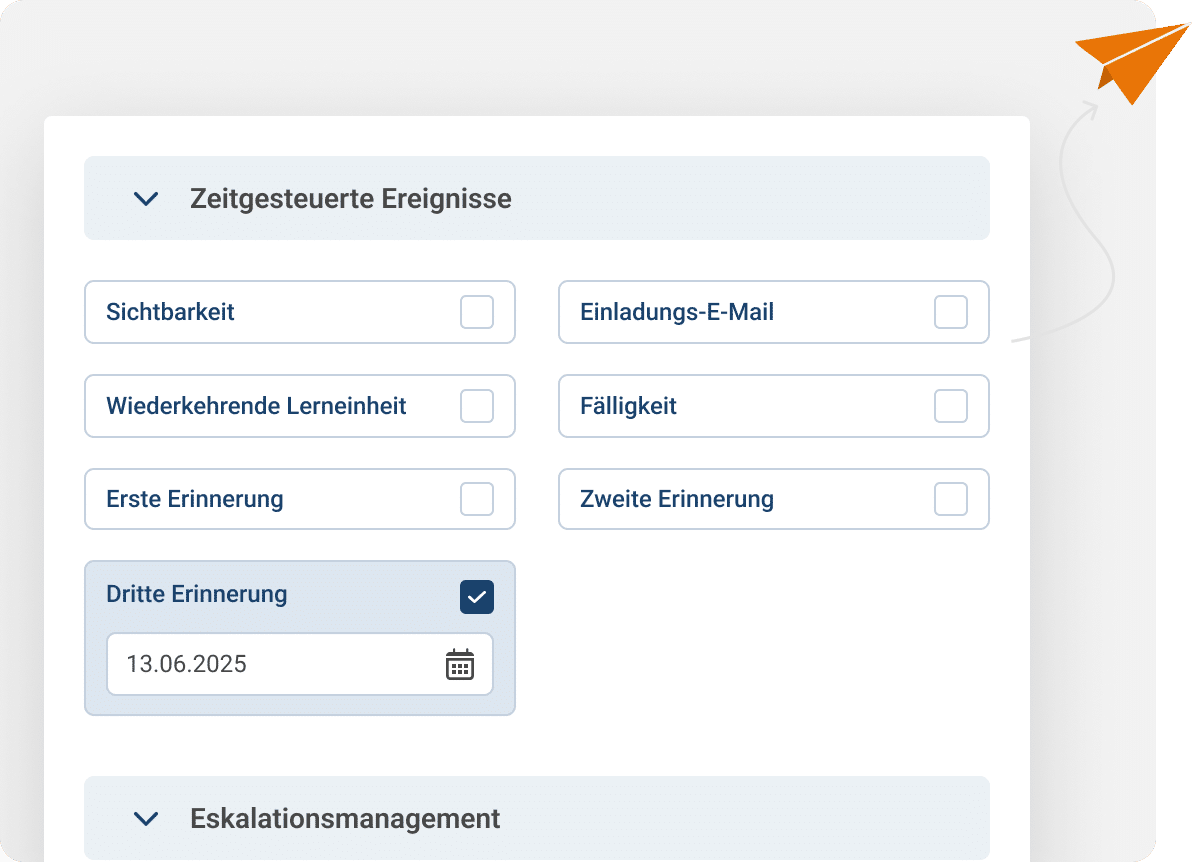 Zeitgesteuerte Ereignisoptionen und Erinnerungen Kalenderansicht.