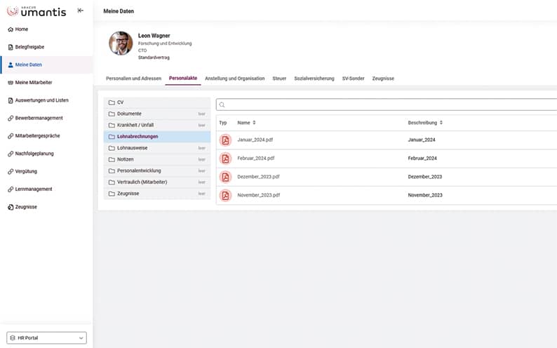 Abacus Umantis Digitale Personalakte