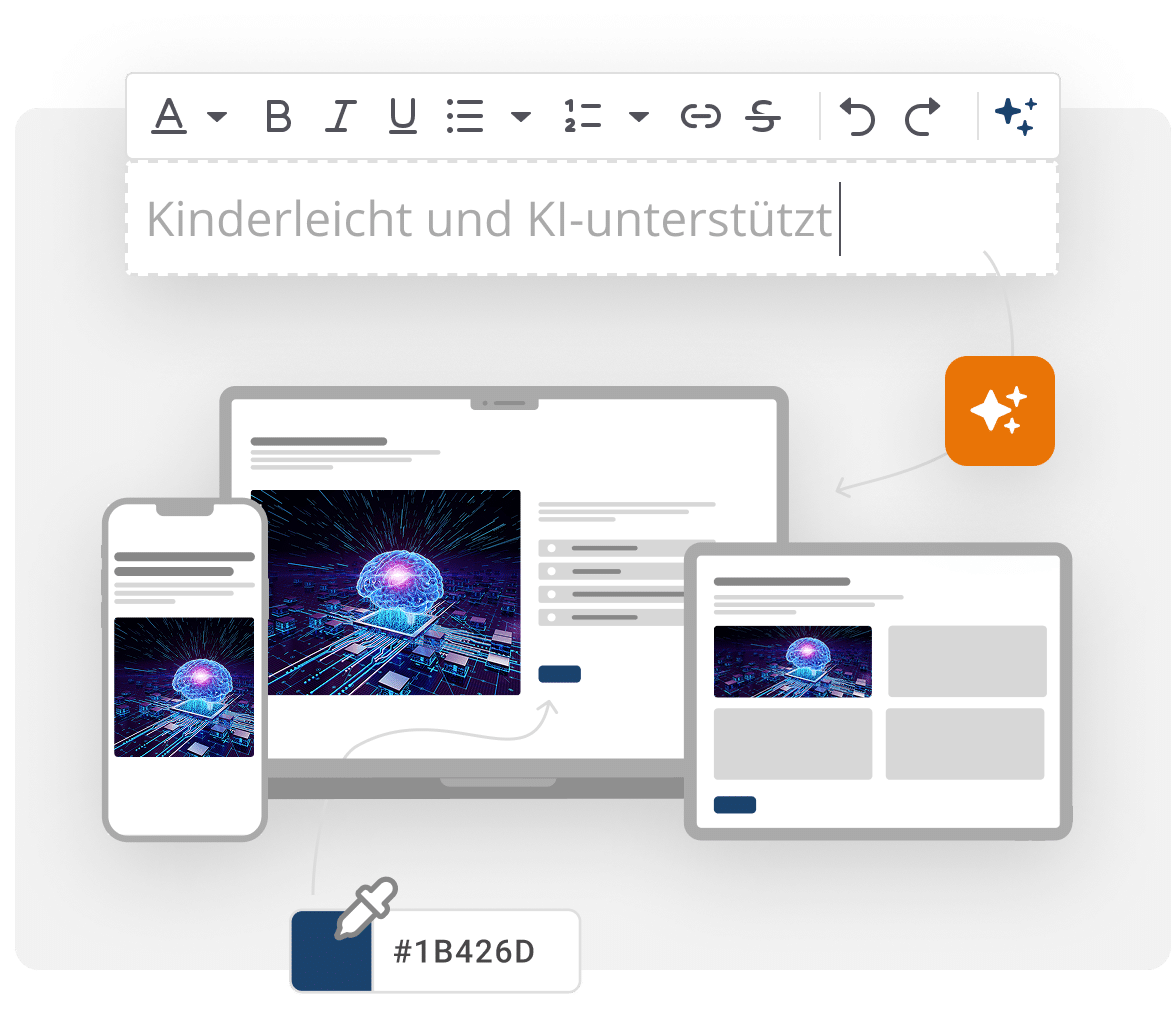 Plattform mit KI-Unterstützung für einfache Nutzung.