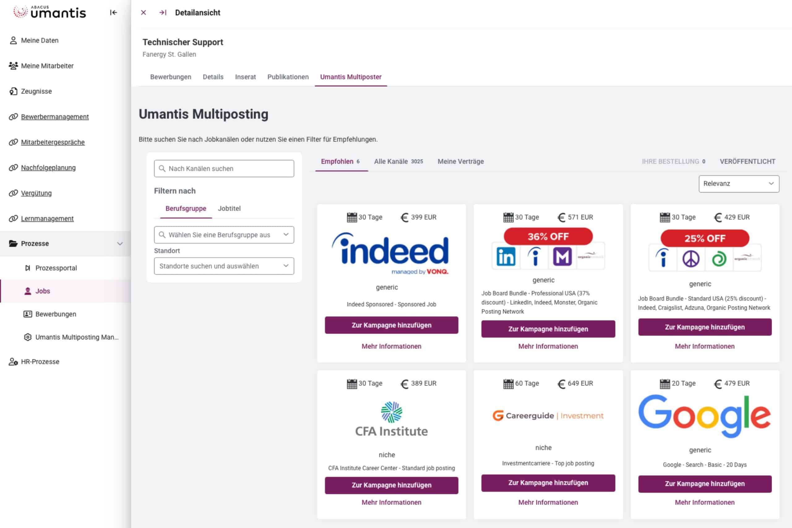 Abacus Umantis Job Marketing Multiposting