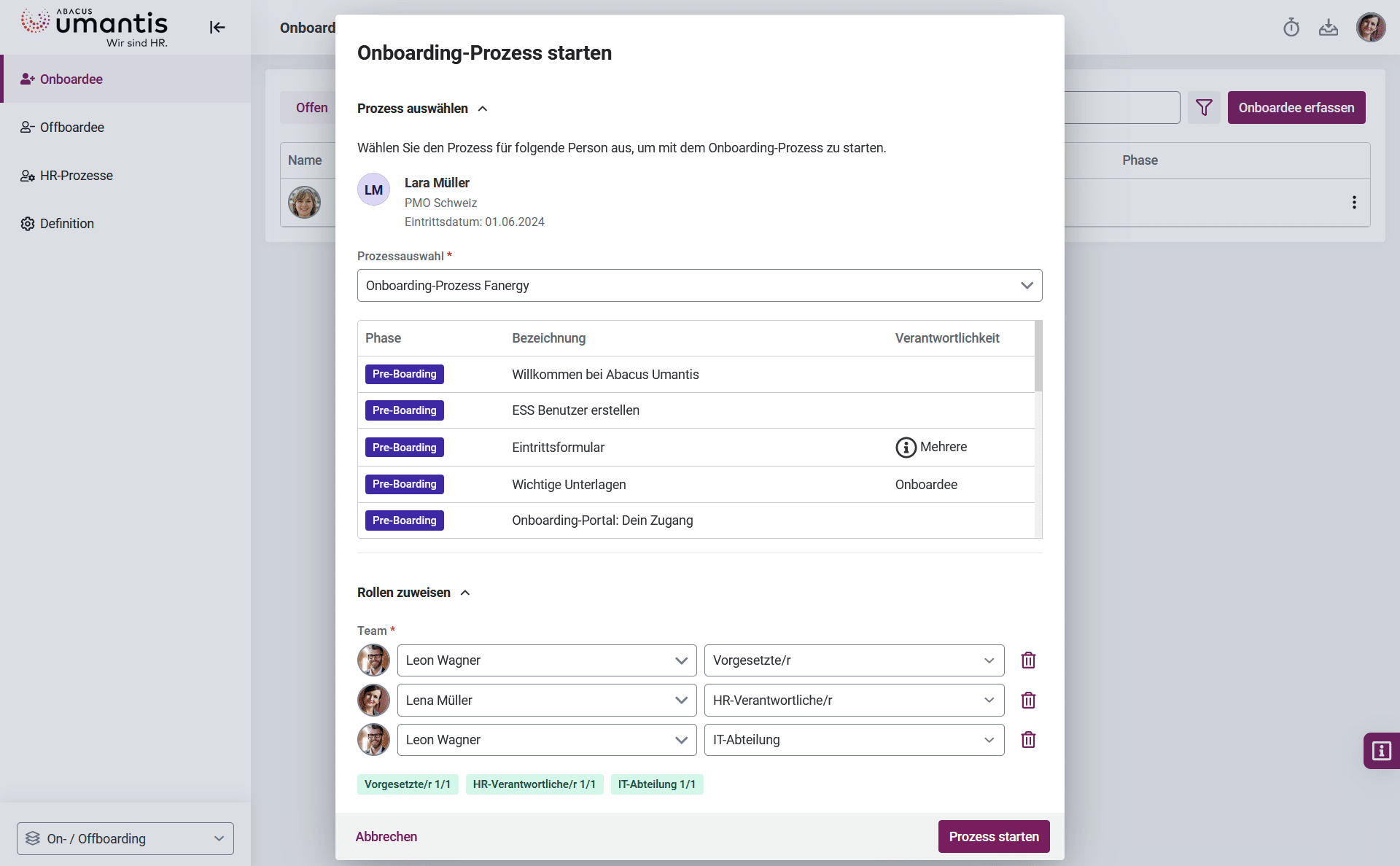 Abacus Umantis On- & Offboarding