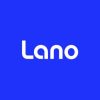 Logo von Lano auf blauem Hintergrund